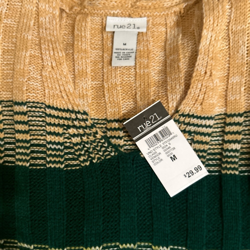 NWT Rue 21 V Neck Drop Shoulder High-Low Transitional Knit Sweater Women’s, M - Picture 7 of 13